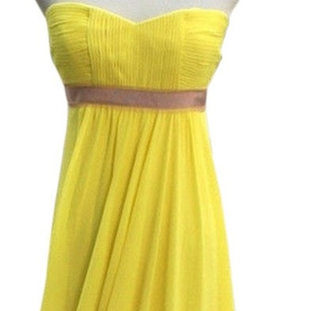 BCBGMaxAzria Chartreuse Chiffon Gown